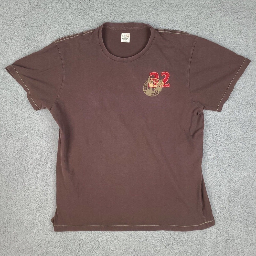 Old Navy T-Shirt Men's Large Brown #32 Short Sleeve